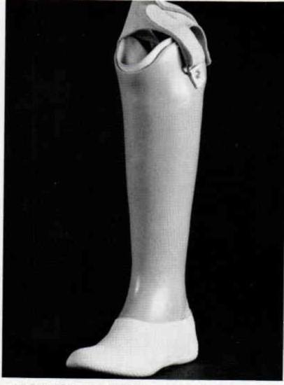 Figure 16. Completed P.T.B. prosthesis. | O&P Digital Resource Library